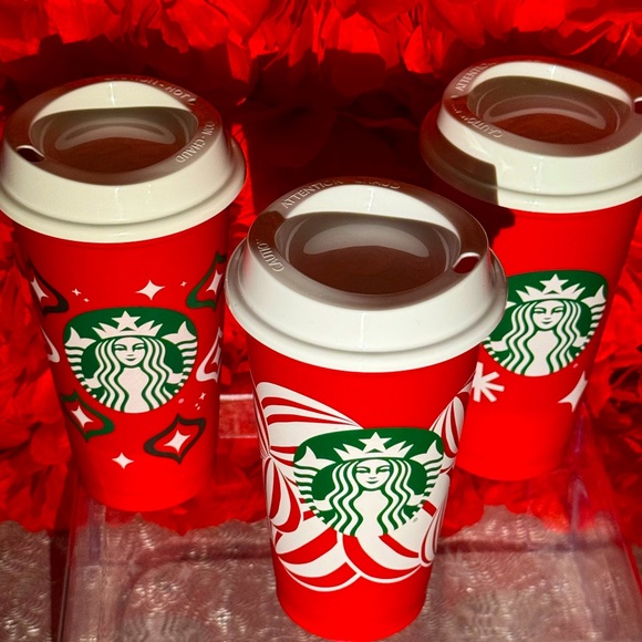 Starbucks BRAND NEW SET of 4 Holiday Grande Cups 2024/ 23/ 22 - Picture 8 of 8